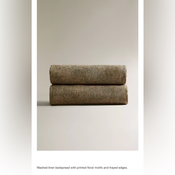 ISO Zara Home Morris & Co. Linen Bedcover - Picture 4 of 4